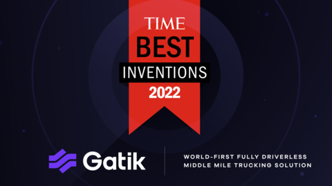 Gatik's milestone represents the first time that an autonomous trucking company has removed the safety driver from a middle mile commercial delivery route anywhere in the world. (Graphic: Business Wire)